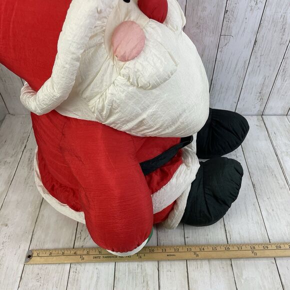 Large Department 56 Santa Claus Puffy Nylon Plush - Vintage - Picture 13 of 13